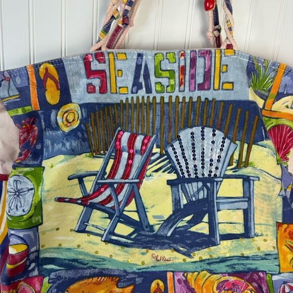 Paul Brent BAG Fantasea Large Tropical Bright Fantasy Tote Shoulder Fun Gift GV - Picture 4 of 10